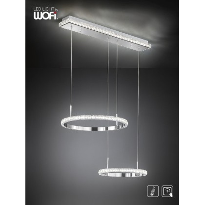 Κρεμαστό led "Harley" 34w 3350lm (χρώμιο με κρύσταλλα)